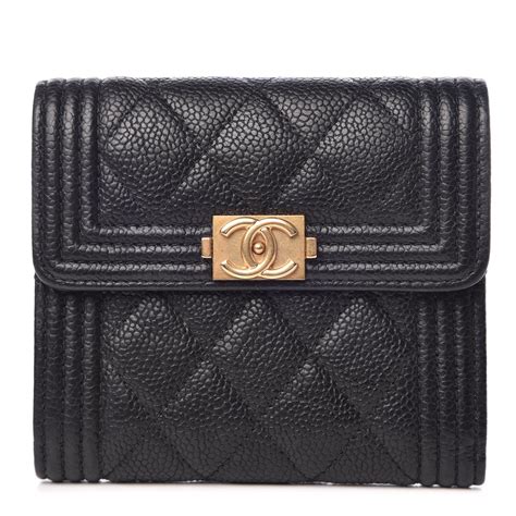 chanel boy caviar wallet